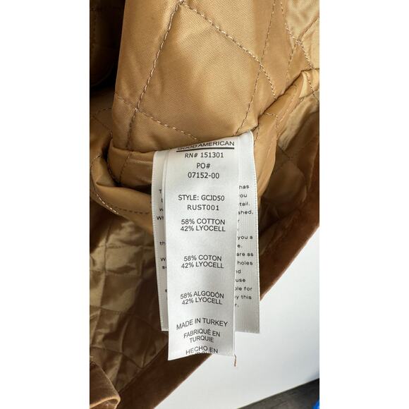Good American Chore Dropped Shoulder Utility Jacket Rust Size 2 Medium Brown New - Picture 7 of 10